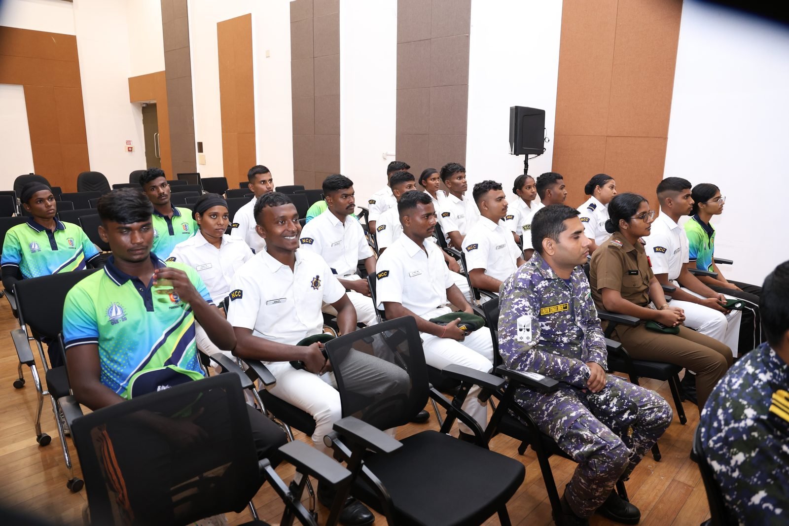 Cadets and officers seated at the Project SWARNUM closing ceremony