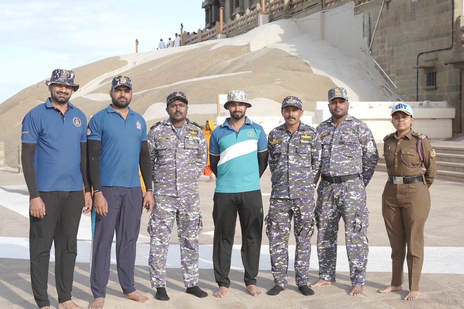 Cadets visiting the Vivekananda Rock Memorial at Kanyakumari