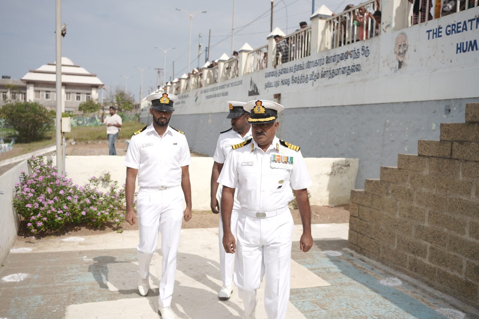 Independence Day parade at Kanyakumari with cadets