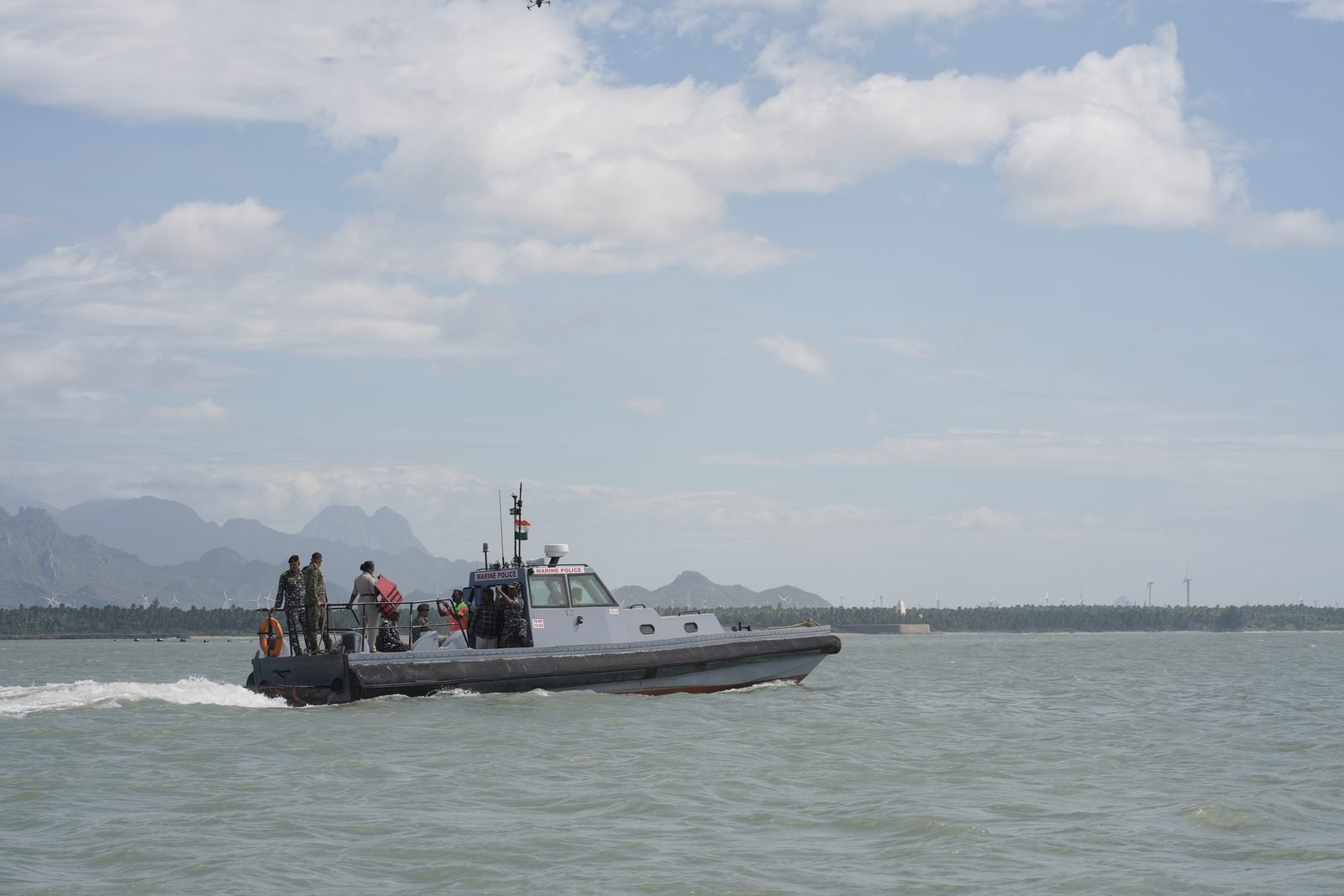 Cadets collecting ocean data during a sail