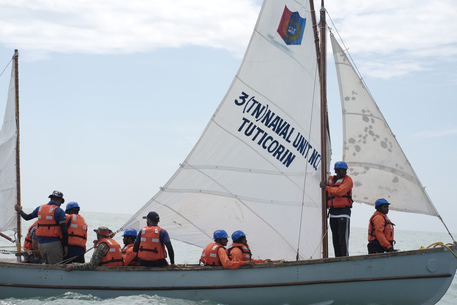 Rowing drill in the Kanyakumari harbour basin