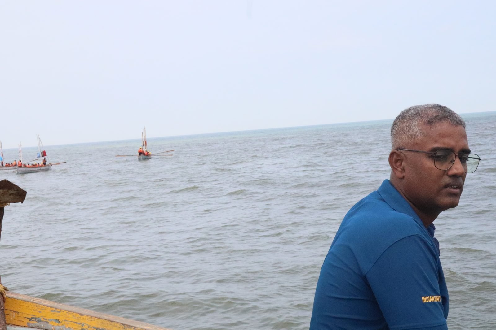 Whaler boats sailing in the Bay of Bengal